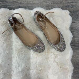Betsey Johnson Ace rhinestone ballet flats - 7.5